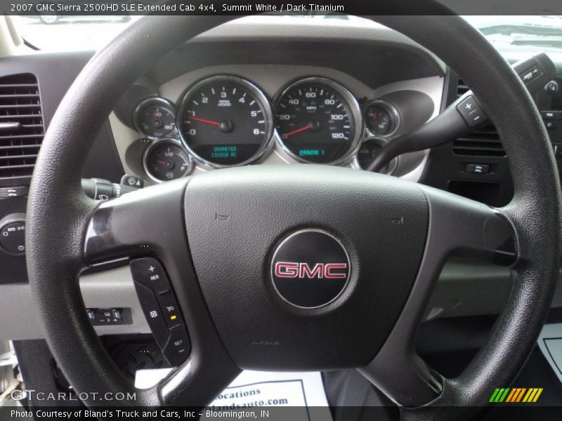 Summit White / Dark Titanium 2007 GMC Sierra 2500HD SLE Extended Cab 4x4