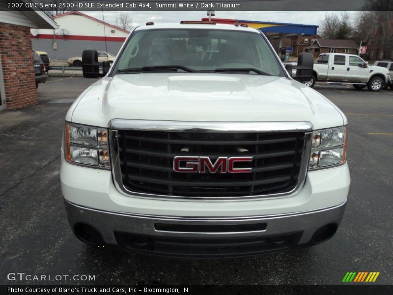 Summit White / Dark Titanium 2007 GMC Sierra 2500HD SLE Extended Cab 4x4