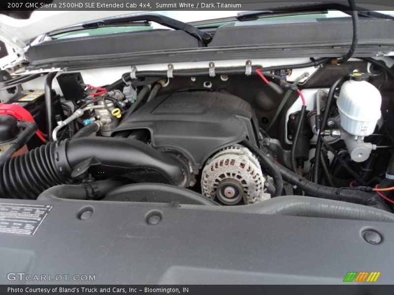 Summit White / Dark Titanium 2007 GMC Sierra 2500HD SLE Extended Cab 4x4