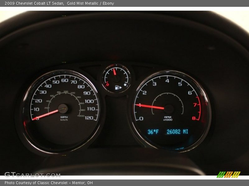 Gold Mist Metallic / Ebony 2009 Chevrolet Cobalt LT Sedan