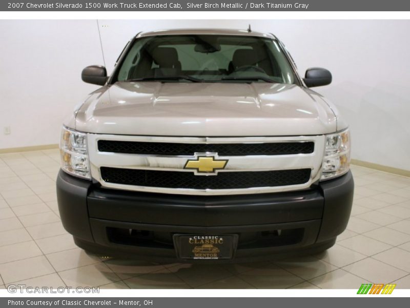 Silver Birch Metallic / Dark Titanium Gray 2007 Chevrolet Silverado 1500 Work Truck Extended Cab