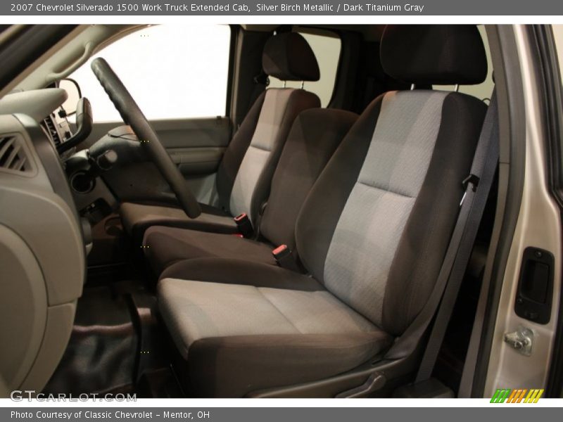 Silver Birch Metallic / Dark Titanium Gray 2007 Chevrolet Silverado 1500 Work Truck Extended Cab