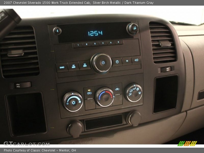 Silver Birch Metallic / Dark Titanium Gray 2007 Chevrolet Silverado 1500 Work Truck Extended Cab