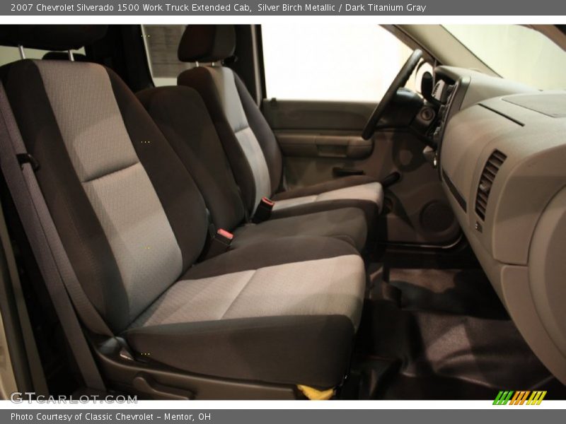 Silver Birch Metallic / Dark Titanium Gray 2007 Chevrolet Silverado 1500 Work Truck Extended Cab