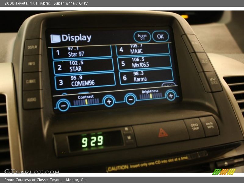Super White / Gray 2008 Toyota Prius Hybrid