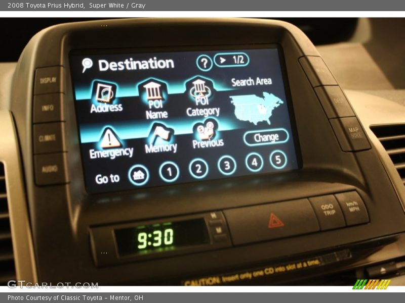 Super White / Gray 2008 Toyota Prius Hybrid