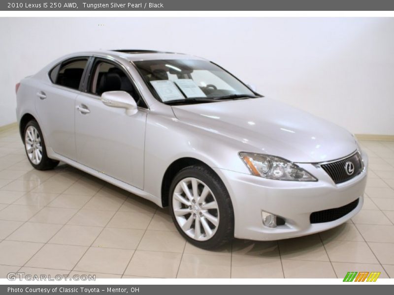 Tungsten Silver Pearl / Black 2010 Lexus IS 250 AWD