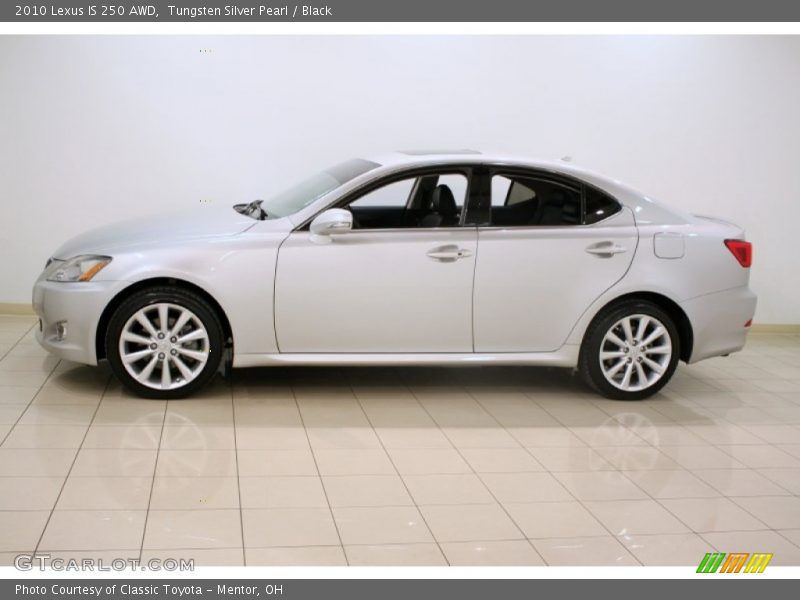 Tungsten Silver Pearl / Black 2010 Lexus IS 250 AWD