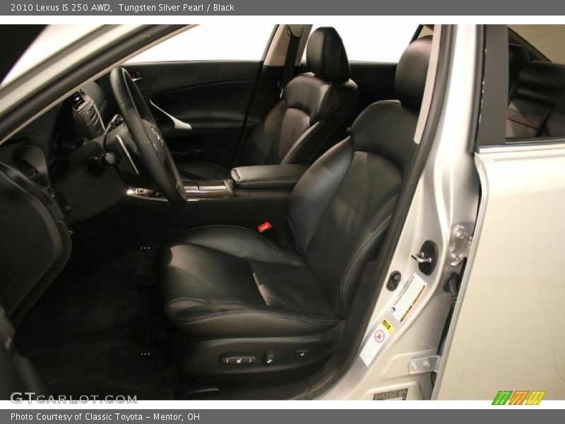 Tungsten Silver Pearl / Black 2010 Lexus IS 250 AWD