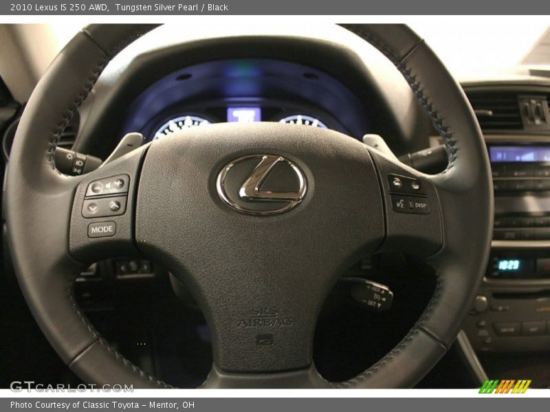 Tungsten Silver Pearl / Black 2010 Lexus IS 250 AWD