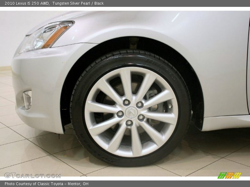 Tungsten Silver Pearl / Black 2010 Lexus IS 250 AWD