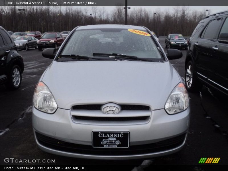Platinum Silver / Black 2008 Hyundai Accent GS Coupe