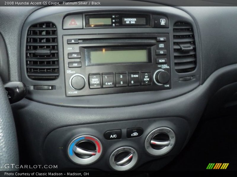 Platinum Silver / Black 2008 Hyundai Accent GS Coupe