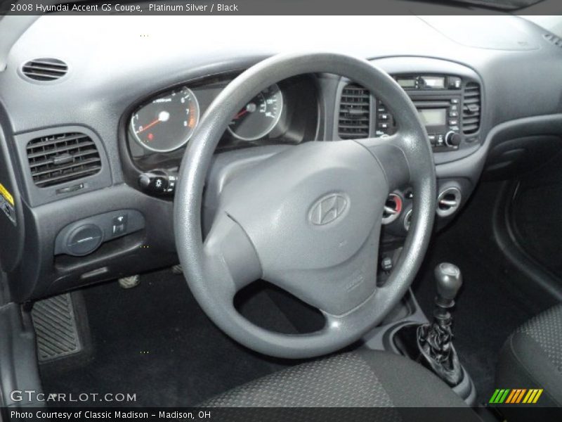 Platinum Silver / Black 2008 Hyundai Accent GS Coupe