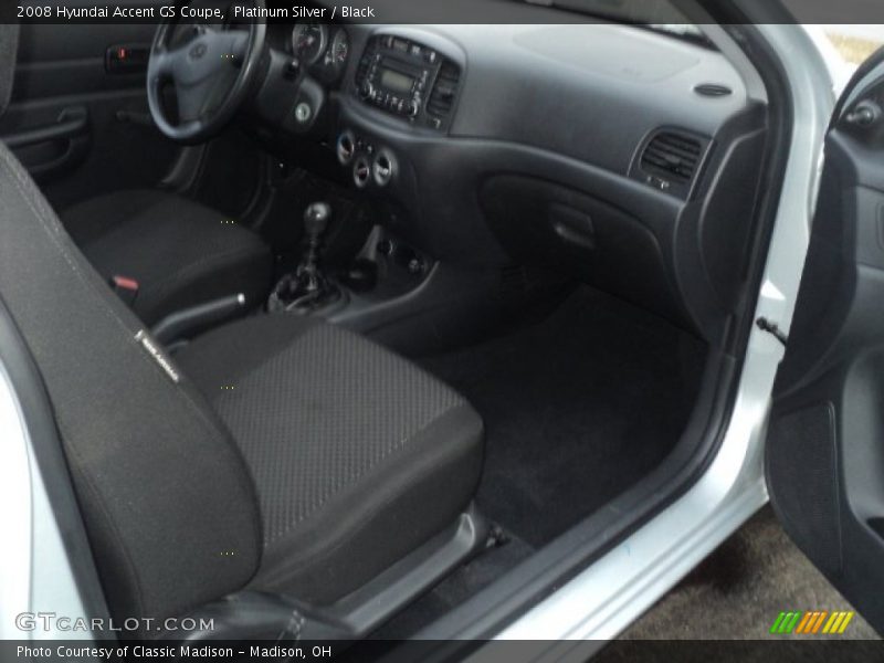 Platinum Silver / Black 2008 Hyundai Accent GS Coupe