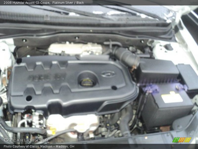 Platinum Silver / Black 2008 Hyundai Accent GS Coupe