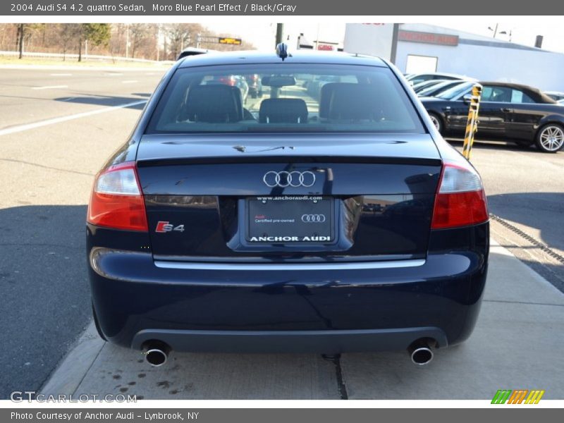 Moro Blue Pearl Effect / Black/Gray 2004 Audi S4 4.2 quattro Sedan