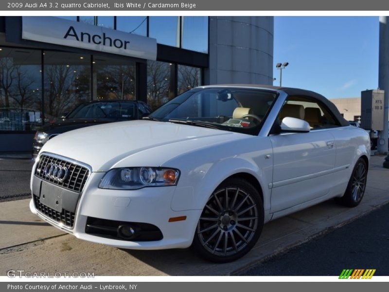 Ibis White / Cardamom Beige 2009 Audi A4 3.2 quattro Cabriolet