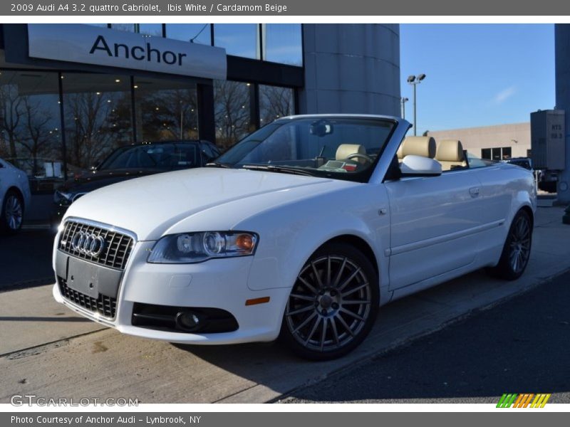 Ibis White / Cardamom Beige 2009 Audi A4 3.2 quattro Cabriolet
