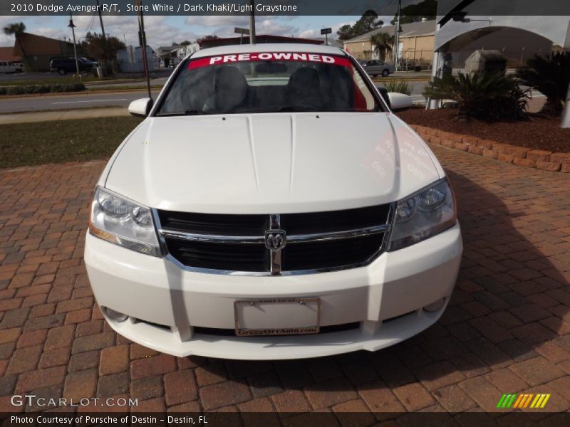 Stone White / Dark Khaki/Light Graystone 2010 Dodge Avenger R/T