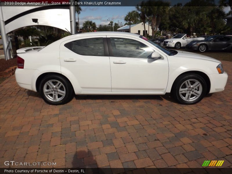 Stone White / Dark Khaki/Light Graystone 2010 Dodge Avenger R/T