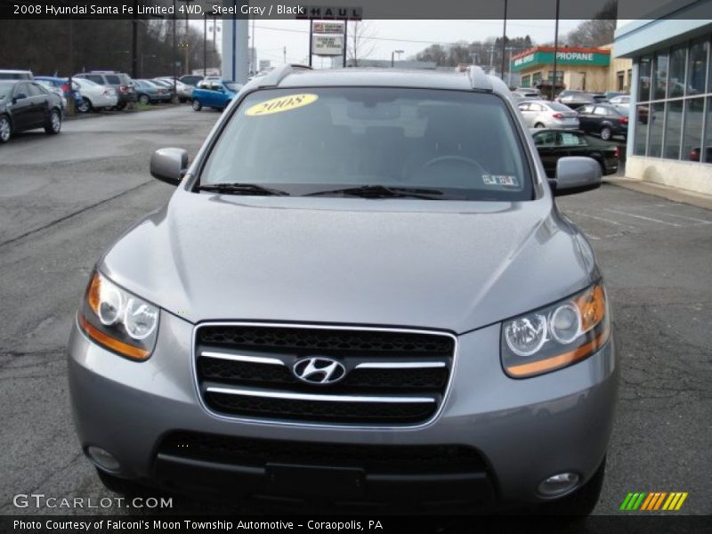 Steel Gray / Black 2008 Hyundai Santa Fe Limited 4WD