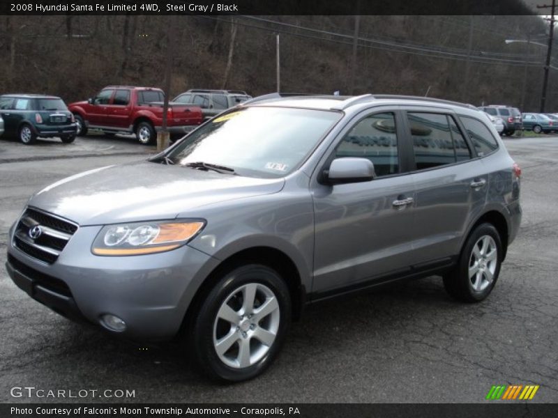Steel Gray / Black 2008 Hyundai Santa Fe Limited 4WD