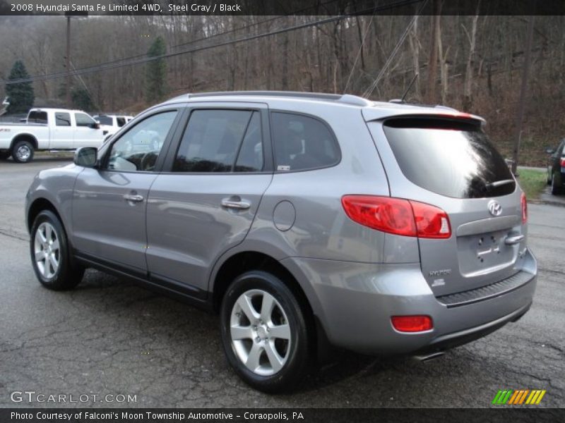 Steel Gray / Black 2008 Hyundai Santa Fe Limited 4WD