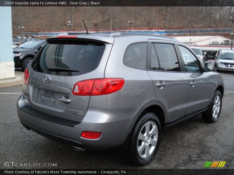 Steel Gray / Black 2008 Hyundai Santa Fe Limited 4WD