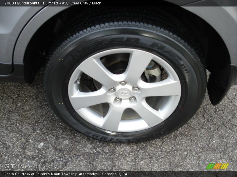 Steel Gray / Black 2008 Hyundai Santa Fe Limited 4WD