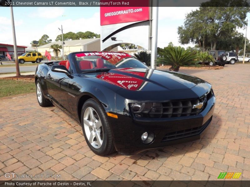 Black / Titanium/Torch Red 2011 Chevrolet Camaro LT Convertible