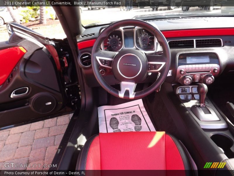 Black / Titanium/Torch Red 2011 Chevrolet Camaro LT Convertible