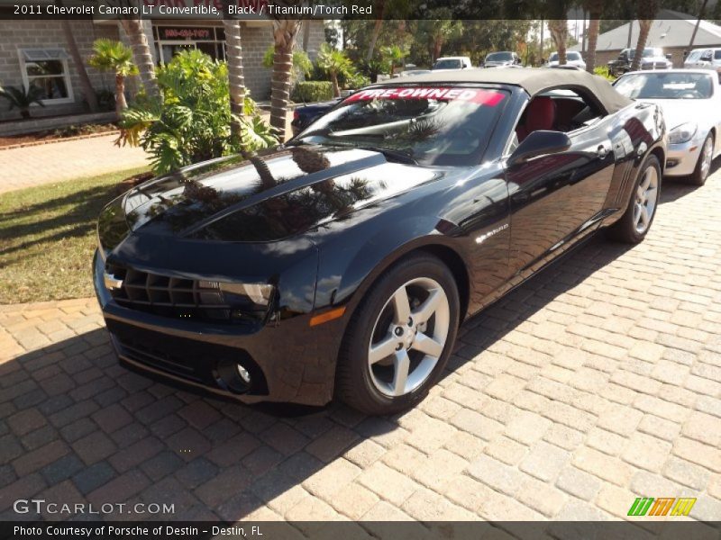 Black / Titanium/Torch Red 2011 Chevrolet Camaro LT Convertible