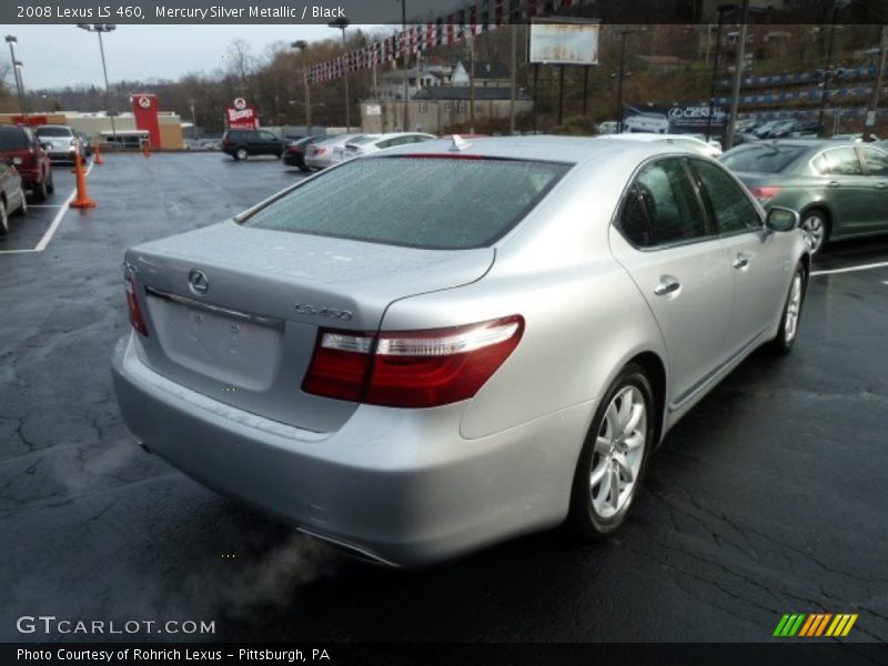 Mercury Silver Metallic / Black 2008 Lexus LS 460