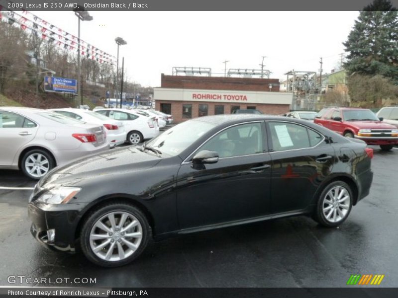 Obsidian Black / Black 2009 Lexus IS 250 AWD