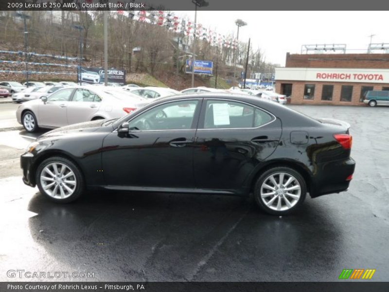 Obsidian Black / Black 2009 Lexus IS 250 AWD