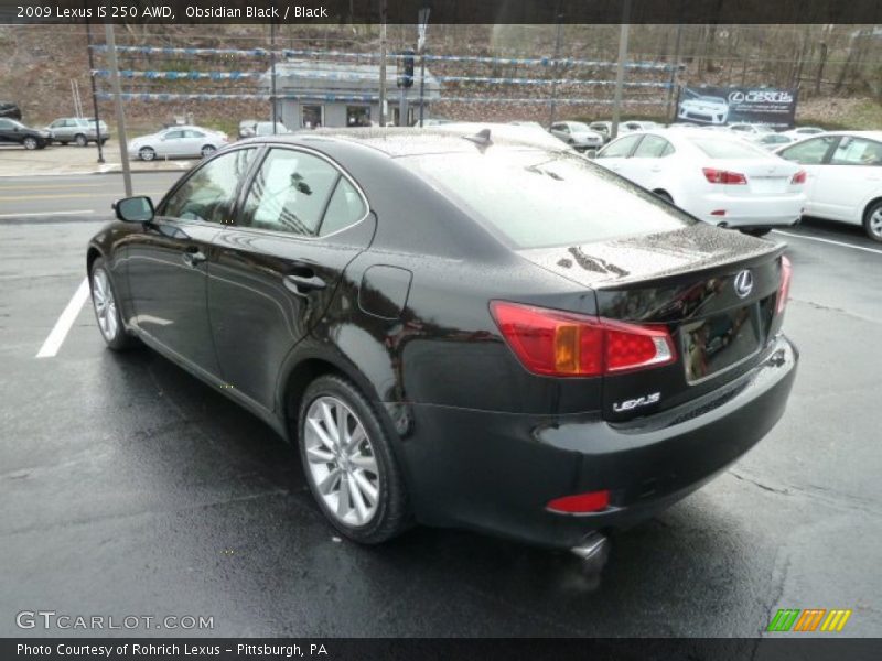 Obsidian Black / Black 2009 Lexus IS 250 AWD