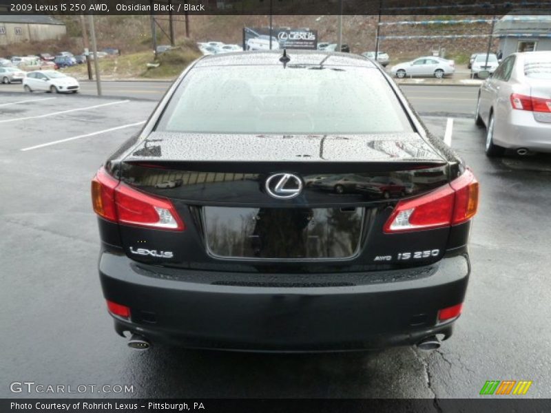 Obsidian Black / Black 2009 Lexus IS 250 AWD