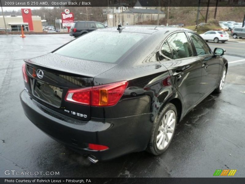 Obsidian Black / Black 2009 Lexus IS 250 AWD