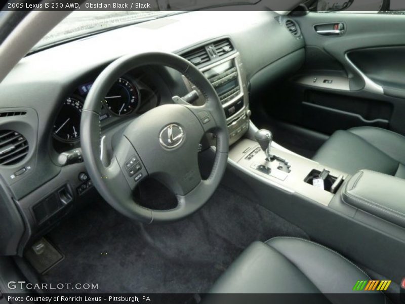 Obsidian Black / Black 2009 Lexus IS 250 AWD