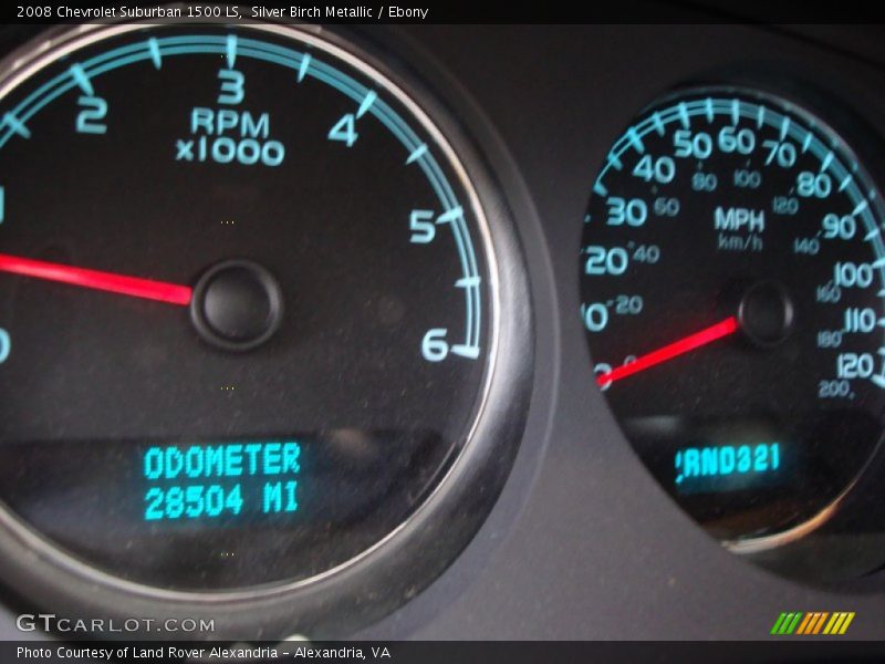 Silver Birch Metallic / Ebony 2008 Chevrolet Suburban 1500 LS