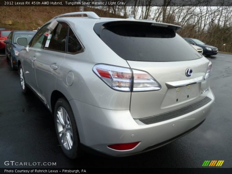 Tungsten Silver Metallic / Light Gray 2012 Lexus RX 450h AWD Hybrid