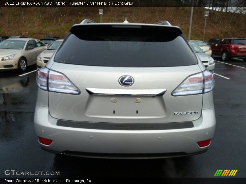 Tungsten Silver Metallic / Light Gray 2012 Lexus RX 450h AWD Hybrid