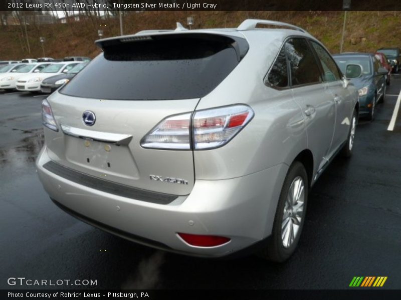 Tungsten Silver Metallic / Light Gray 2012 Lexus RX 450h AWD Hybrid