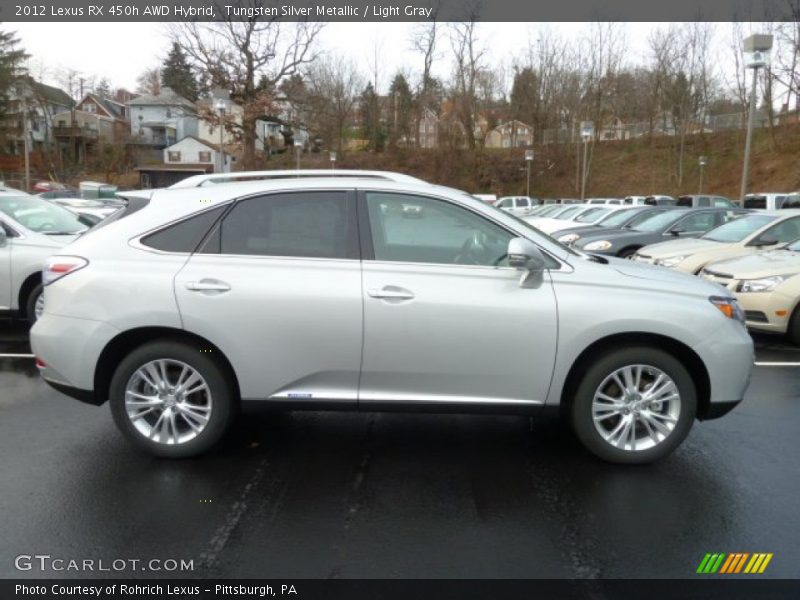Tungsten Silver Metallic / Light Gray 2012 Lexus RX 450h AWD Hybrid