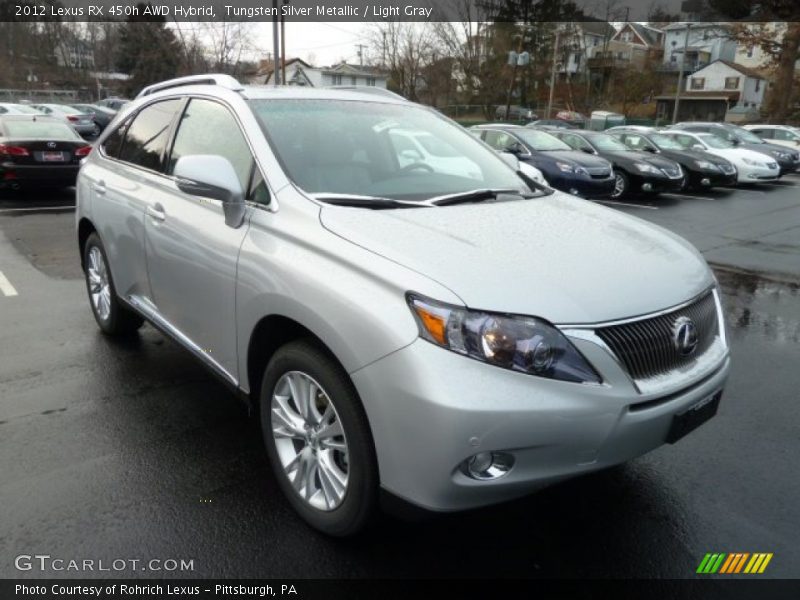 Tungsten Silver Metallic / Light Gray 2012 Lexus RX 450h AWD Hybrid