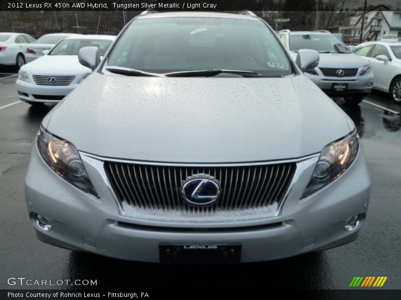 Tungsten Silver Metallic / Light Gray 2012 Lexus RX 450h AWD Hybrid
