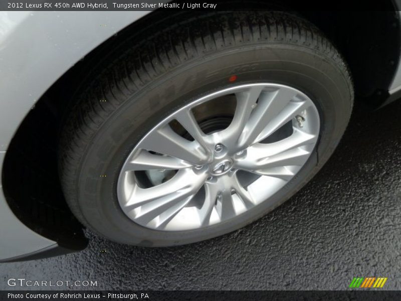 Tungsten Silver Metallic / Light Gray 2012 Lexus RX 450h AWD Hybrid