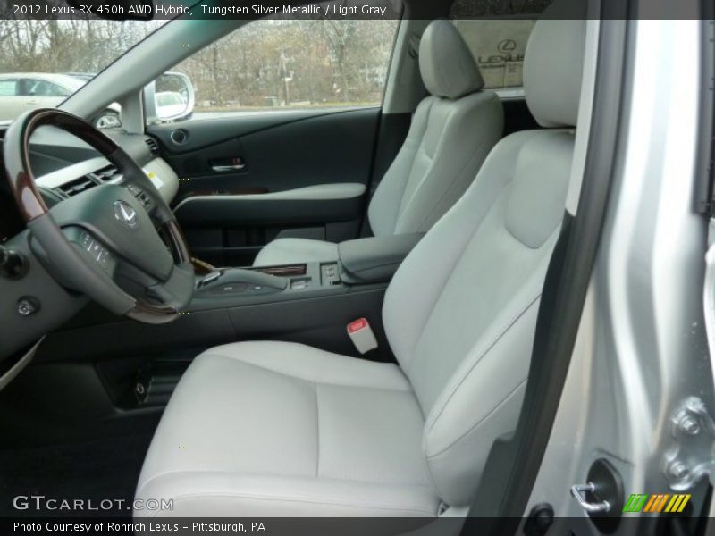 Tungsten Silver Metallic / Light Gray 2012 Lexus RX 450h AWD Hybrid