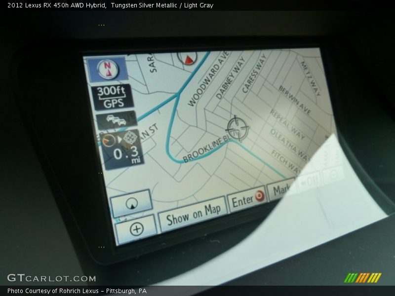 Tungsten Silver Metallic / Light Gray 2012 Lexus RX 450h AWD Hybrid